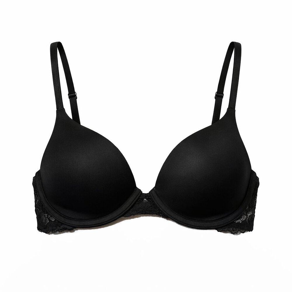 30B Calvin Klein Soft Stretch Lace T-Shirt Bra Black